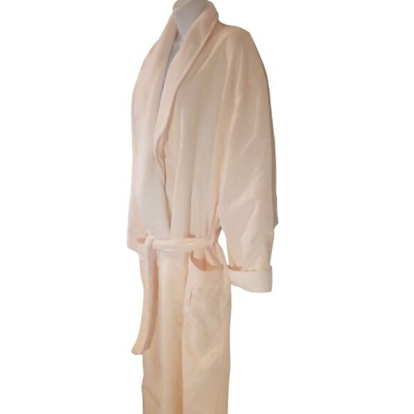 - Jennifer Adams Home luxury micro fiber ivory bathrobe unisex size L - Picture 4 of 11